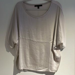 WHBM, tan, short sleeve top